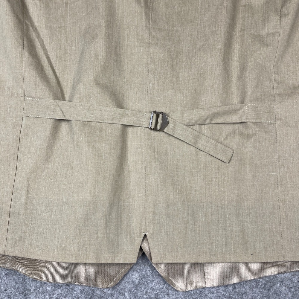 Joseph Abboud Vest Men 5XL Beige Paisley Lined Corduroy Pockets Dad Classic NEW - Picture 6 of 16